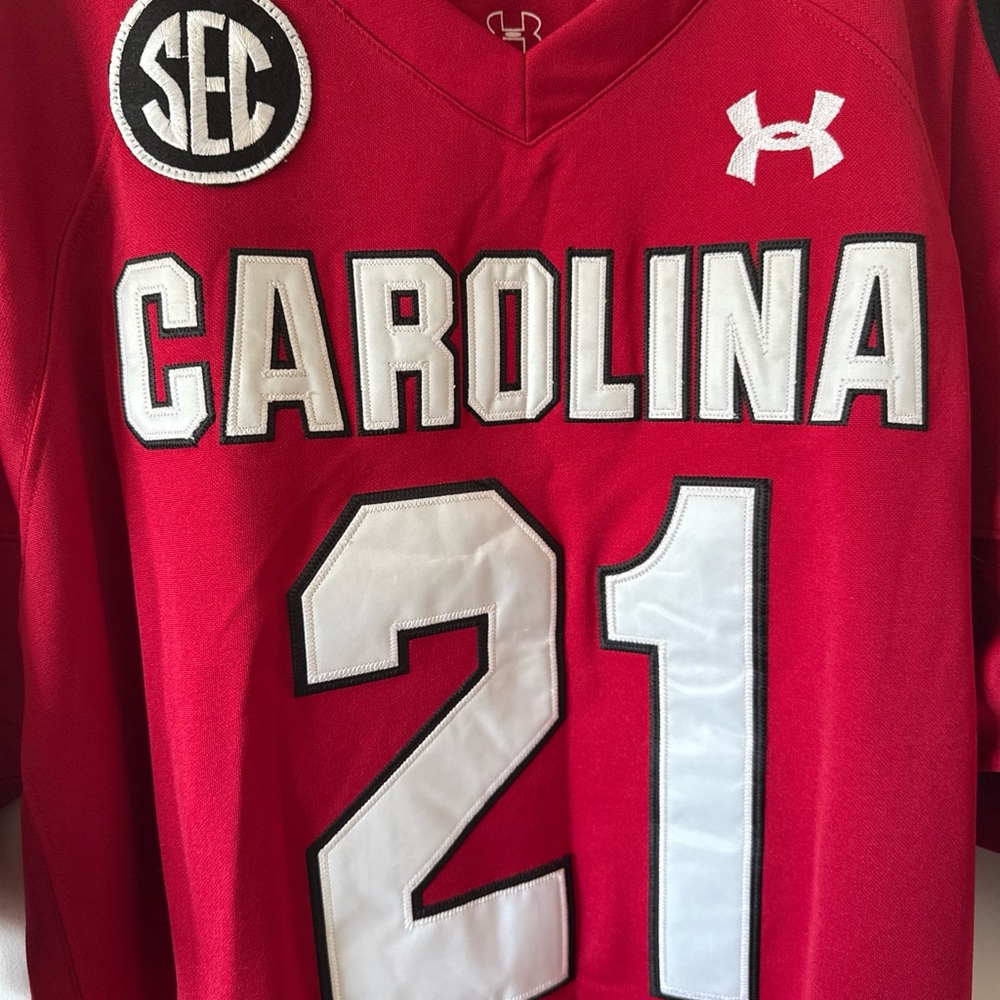Men's Under Armour Marcus Lattimore #21 USC Gamecocks NCAA Jersey Sz 56 - RARE - Picture 2 of 7